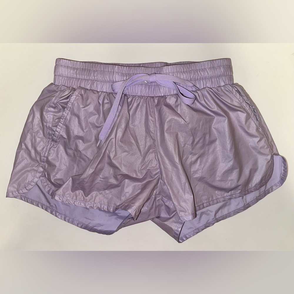 Zyia Lilac Shine‎ Bomber Shorts Purple Lined Women’s Size Small Athletic 2.5”